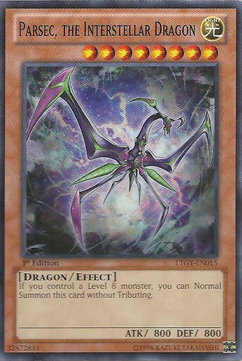 Yu-Gi-Oh Card: Parsec, the Interstellar Dragon