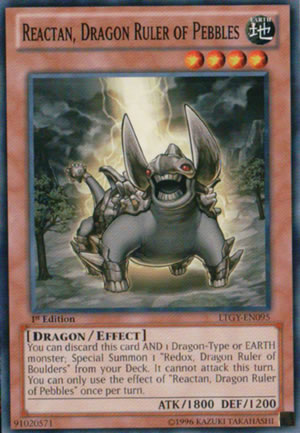 Yu-Gi-Oh Card: Reactan, Dragon Ruler of Pebbles