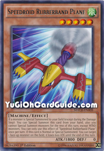 Yu-Gi-Oh Card: Speedroid Rubberband Plane