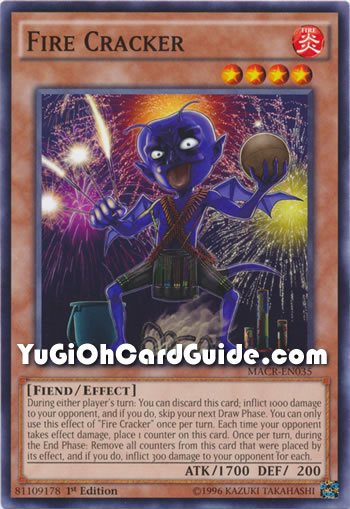 Yu-Gi-Oh Card: Fire Cracker