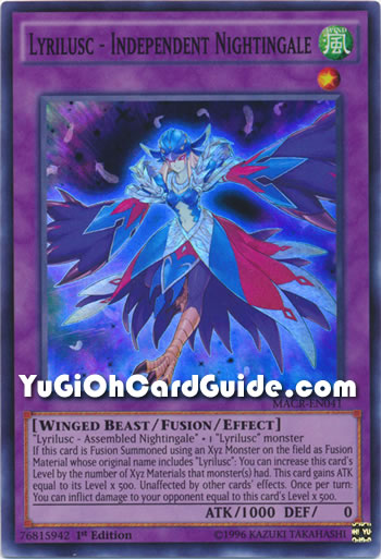 Yu-Gi-Oh Card: Lyrilusc - Independent Nightingale