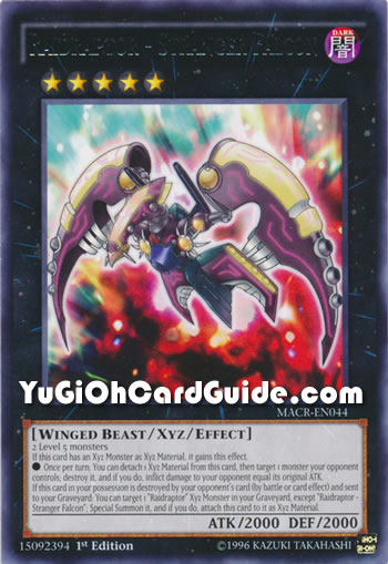 Yu-Gi-Oh Card: Raidraptor - Stranger Falcon