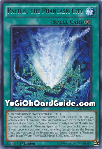 Yu-Gi-Oh Card: Pacifis, the Phantasm City
