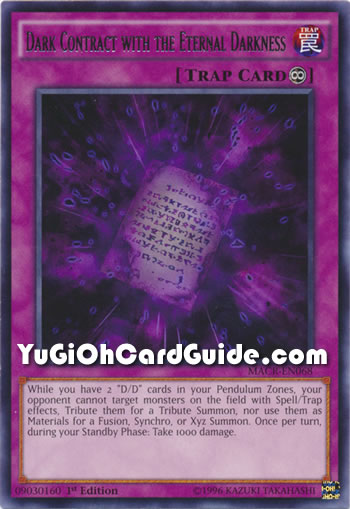 Yu-Gi-Oh Card: Dark Contract with the Eternal Darkness