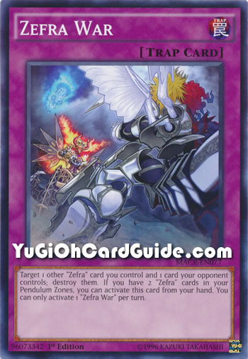 Yu-Gi-Oh Card: Zefra War