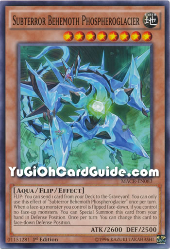 Yu-Gi-Oh Card: Subterror Behemoth Phospheroglacier