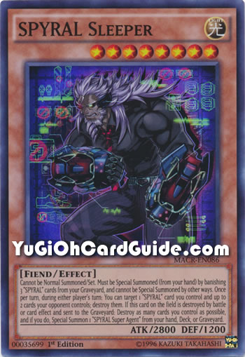Yu-Gi-Oh Card: SPYRAL Sleeper