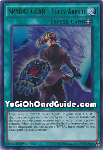 Yu-Gi-Oh Card: SPYRAL GEAR - Fully Armed