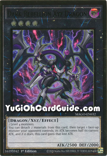Yu-Gi-Oh Card: Dark Rebellion Xyz Dragon