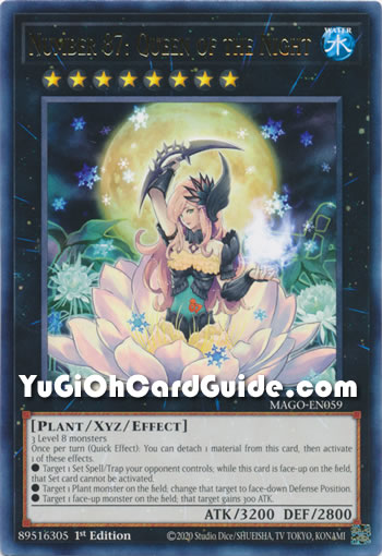 Yu-Gi-Oh Card: Number 87: Queen of the Night