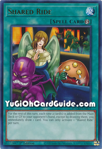Yu-Gi-Oh Card: Shared Ride
