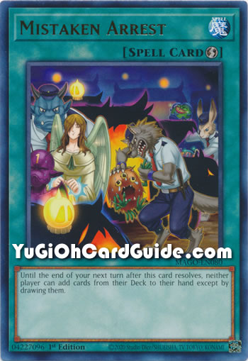 Yu-Gi-Oh Card: Mistaken Arrest
