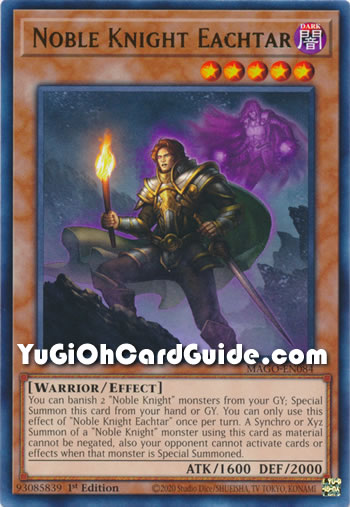 Yu-Gi-Oh Card: Noble Knight Eachtar