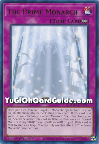 Yu-Gi-Oh Card: The Prime Monarch