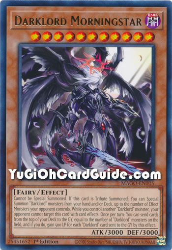 Yu-Gi-Oh Card: Darklord Morningstar