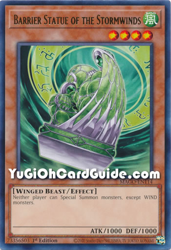 Yu-Gi-Oh Card: Barrier Statue of the Stormwinds