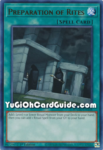 Yu-Gi-Oh! Karte „Preparation Of Rites“ (THSF-EN053) – Super Rare, 1st Edition, Aus „The Secret Forces“