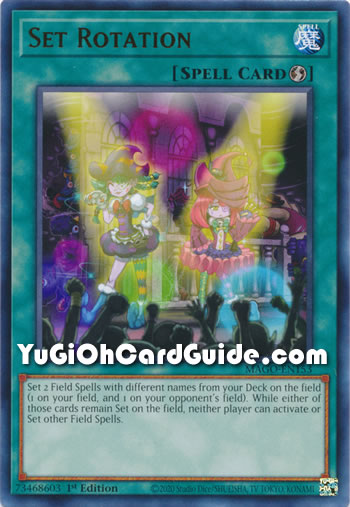 Yu-Gi-Oh Card: Set Rotation