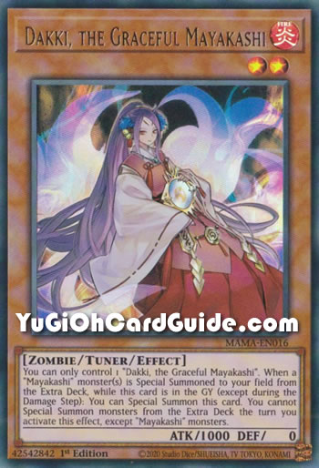 Yu-Gi-Oh Card: Dakki, the Graceful Mayakashi