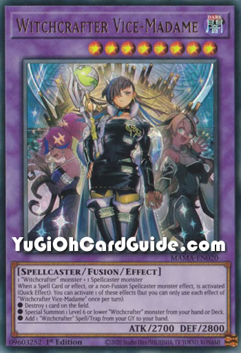 Yu-Gi-Oh Card: Witchcrafter Vice-Madame
