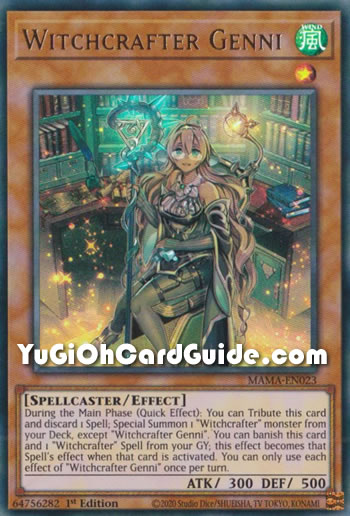 Yu-Gi-Oh Card: Witchcrafter Genni
