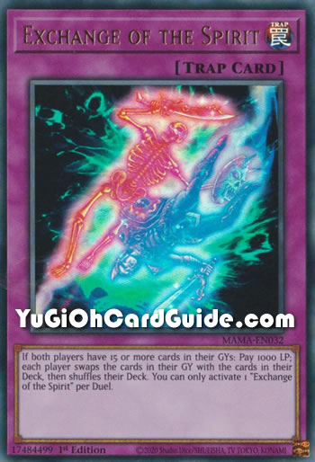 Yu-Gi-Oh Card: Exchange of the Spirit