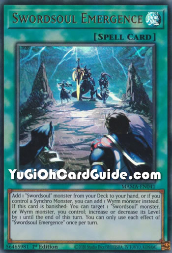 Yu-Gi-Oh Card: Swordsoul Emergence