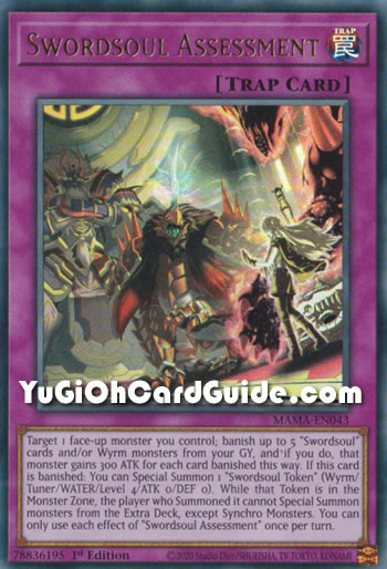 Yu-Gi-Oh Card: Swordsoul Assessment
