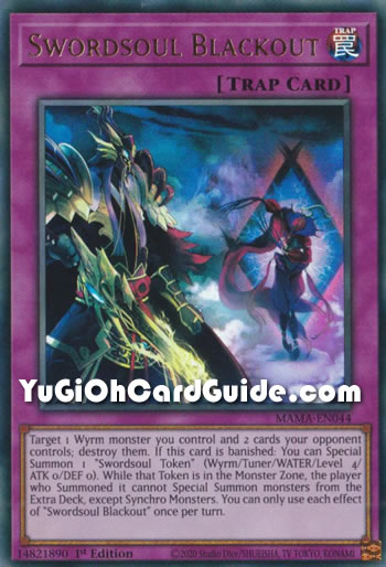 Yu-Gi-Oh Card: Swordsoul Blackout