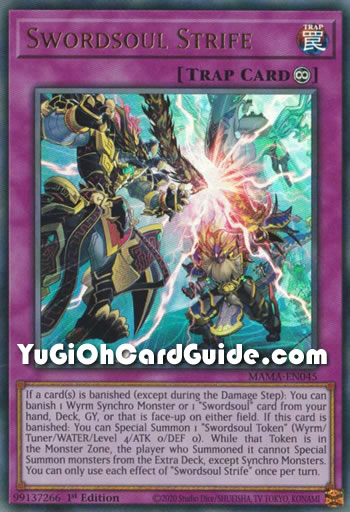 Yu-Gi-Oh Card: Swordsoul Strife