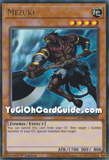 Yu-Gi-Oh Card: Mezuki