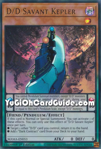 Yu-Gi-Oh Card: D/D Savant Kepler