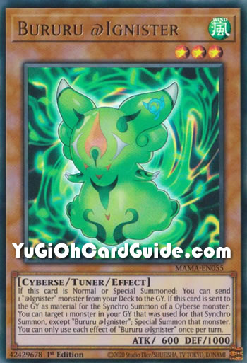 Yu-Gi-Oh Card: Bururu @Ignister