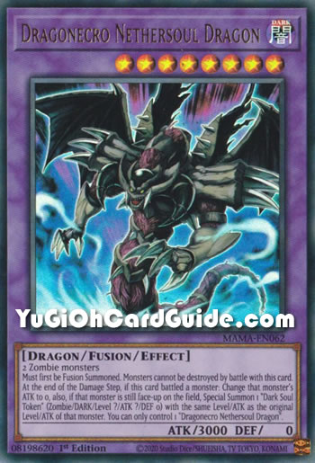 Yu-Gi-Oh Card: Dragonecro Nethersoul Dragon