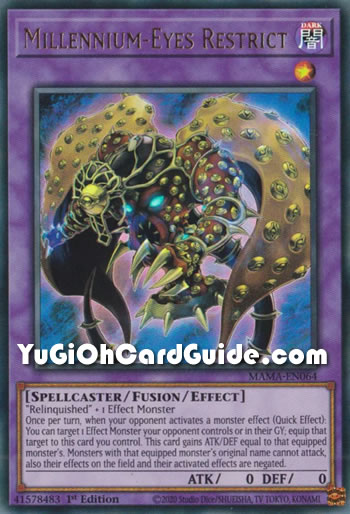 Yu-Gi-Oh Card: Millennium-Eyes Restrict