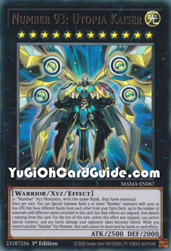Yu-Gi-Oh Card: Number 93: Utopia Kaiser
