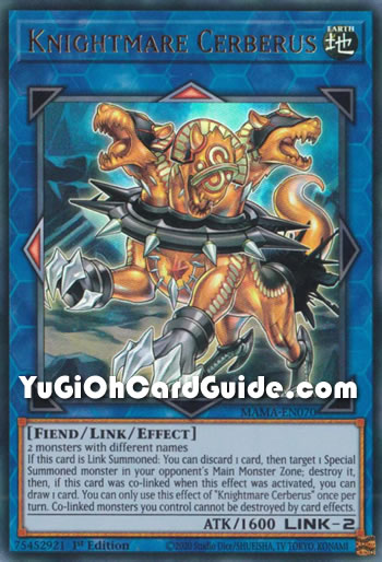 Yu-Gi-Oh Card: Knightmare Cerberus