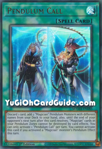 Yu-Gi-Oh Card: Pendulum Call