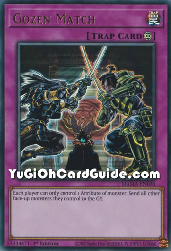 Yu-Gi-Oh Card: Gozen Match