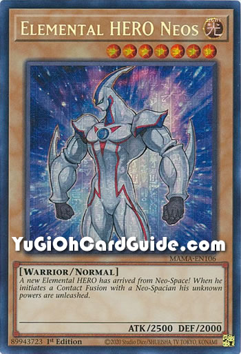 Yu-Gi-Oh Card: Elemental HERO Neos
