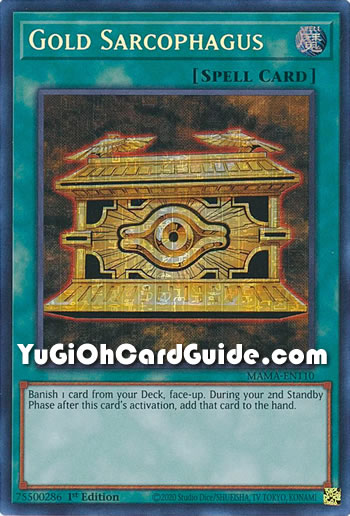 Yu-Gi-Oh Card: Gold Sarcophagus