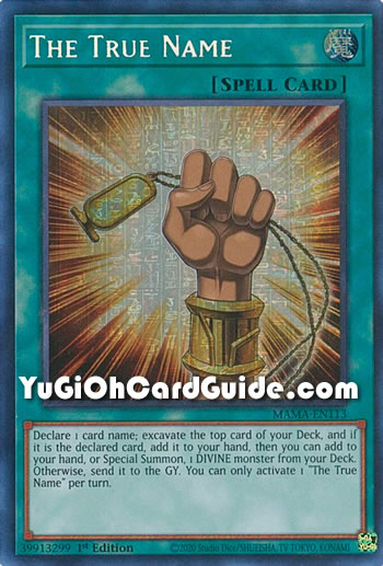 Yu-Gi-Oh Card: The True Name