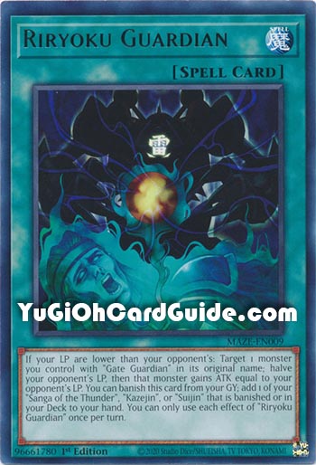Yu-Gi-Oh Card: Riryoku Gaurdian