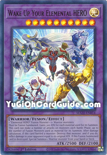 Yu-Gi-Oh Card: Wake Up Your Elemental HERO