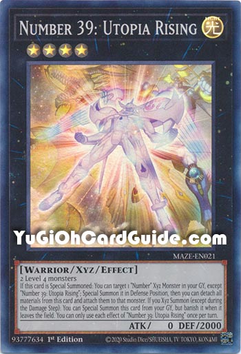 Yu-Gi-Oh Card: Number 39: Utopia Rising