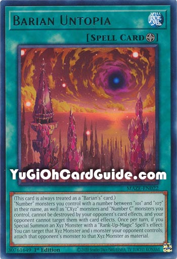 Yu-Gi-Oh Card: Barian Untopia