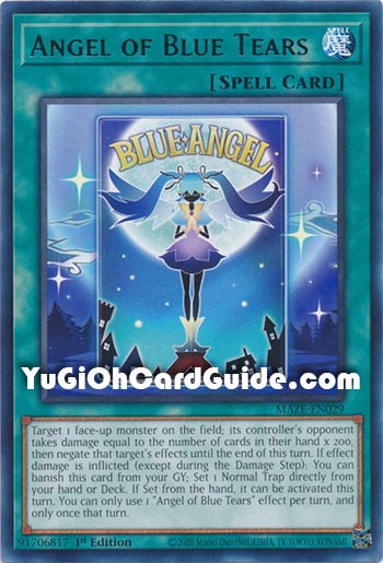 Yu-Gi-Oh Card: Angel of Blue Tears