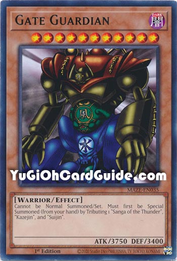 Yu-Gi-Oh Card: Gate Guardian