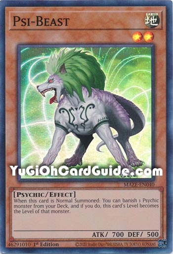 Yu-Gi-Oh Card: Psi-Beast