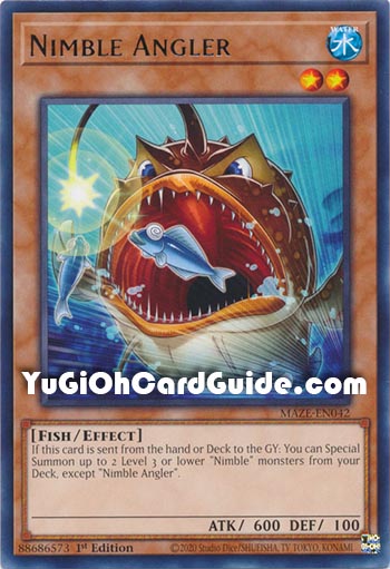 Yu-Gi-Oh Card: Nimble Angler